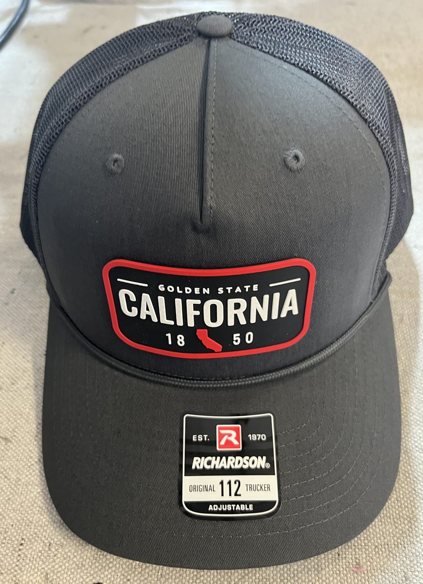 Detail of a finished custom hat